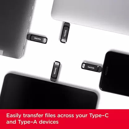 SanDisk Ultra Dual Drive Go USB Type-C 64 GB OTG Drive (Black, Type A to Type C) SanDisk Ultra Dual Drive Go USB Type-C 64 GB OTG Drive (Black, Type A to Type C)